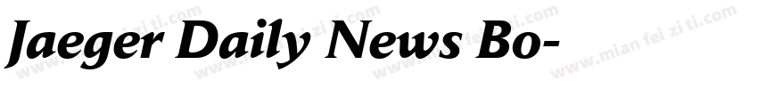 Jaeger Daily News Bo字体转换